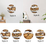 Wall Clock Quiet Housewarming Gift Hanging Clock for Kitchen Bathroom Indoor Style A