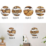 Wall Clock Quiet Housewarming Gift Hanging Clock for Kitchen Bathroom Indoor Style A