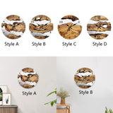 Wall Clock Quiet Housewarming Gift Hanging Clock for Kitchen Bathroom Indoor Style A