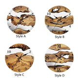 Wall Clock Quiet Housewarming Gift Hanging Clock for Kitchen Bathroom Indoor Style A