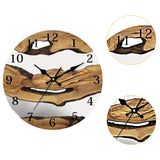 Wall Clock Quiet Housewarming Gift Hanging Clock for Kitchen Bathroom Indoor Style B