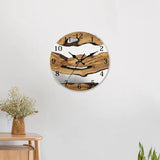 Wall Clock Quiet Housewarming Gift Hanging Clock for Kitchen Bathroom Indoor Style B