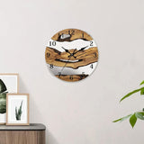 Wall Clock Quiet Housewarming Gift Hanging Clock for Kitchen Bathroom Indoor Style B