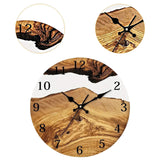 Wall Clock Quiet Housewarming Gift Hanging Clock for Kitchen Bathroom Indoor Style C