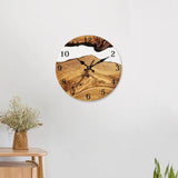 Wall Clock Quiet Housewarming Gift Hanging Clock for Kitchen Bathroom Indoor Style C