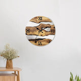 Wall Clock Quiet Housewarming Gift Hanging Clock for Kitchen Bathroom Indoor Style D