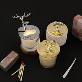 Candle Lid Cover Shade Sleeve Christmas Indoor Living Room Jar Candle Topper Bow H 4.5CM