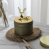 Candle Lid Cover Shade Sleeve Christmas Indoor Living Room Jar Candle Topper Elk H 5.7cm