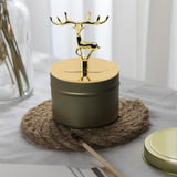 Candle Lid Cover Shade Sleeve Christmas Indoor Living Room Jar Candle Topper Stand Elk H 6.8cm