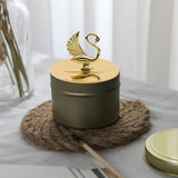 Candle Lid Cover Shade Sleeve Christmas Indoor Living Room Jar Candle Topper Swan H 4.9cm