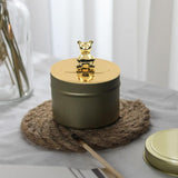 Candle Lid Cover Shade Sleeve Christmas Indoor Living Room Jar Candle Topper Bear H 3.8cm