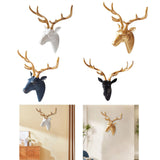 Deer Head Wall Hanging Ornament Gift Housewarming Collection Resin Sculpture White