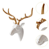 Deer Head Wall Hanging Ornament Gift Housewarming Collection Resin Sculpture White