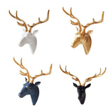 Deer Head Wall Hanging Ornament Gift Housewarming Collection Resin Sculpture White