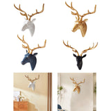 Deer Head Wall Hanging Ornament Gift Housewarming Collection Resin Sculpture White