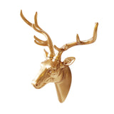 Deer Head Wall Hanging Ornament Gift Housewarming Collection Resin Sculpture Gold