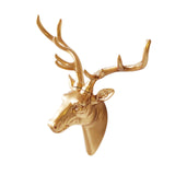 Deer Head Wall Hanging Ornament Gift Housewarming Collection Resin Sculpture Gold