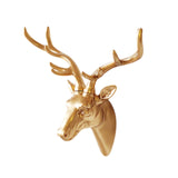 Deer Head Wall Hanging Ornament Gift Housewarming Collection Resin Sculpture Gold