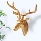 Deer Head Wall Hanging Ornament Gift Housewarming Collection Resin Sculpture Gold