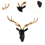 Deer Head Wall Hanging Ornament Gift Housewarming Collection Resin Sculpture Black