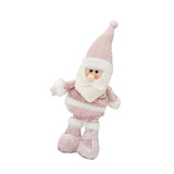 Xmas Figurine Stuffed Doll Table Ornament Gift Christmas Standing Plush Doll Santa Claus45x12x8cm