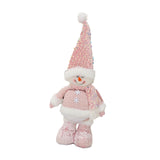 Xmas Figurine Stuffed Doll Table Ornament Gift Christmas Standing Plush Doll Snowman 47x12x6cm