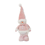 Xmas Figurine Stuffed Doll Table Ornament Gift Christmas Standing Plush Doll Snowman 47x12x6cm