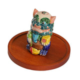 Incense Stick Burner Colorful Chinese Lion Figurine Incense Holder for Hotel