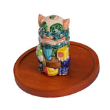 Incense Stick Burner Colorful Chinese Lion Figurine Incense Holder for Hotel