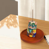 Incense Stick Burner Colorful Chinese Lion Figurine Incense Holder for Hotel