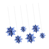 6Pcs Blue Snowflake Hanging Decoration Multipurpose Lightweight Three Sizes