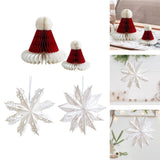 Christmas Paper Decoration Office Festival Winter Home Decor Xmas Decoration 2 Red Ornaments