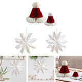 Christmas Paper Decoration Office Festival Winter Home Decor Xmas Decoration 2 Red Ornaments