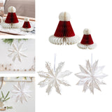 Christmas Paper Decoration Office Festival Winter Home Decor Xmas Decoration 2 Red Ornaments