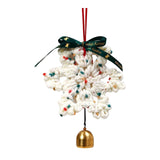 Christmas Yarn Snowflake with Metal Bell Xmas Pendant for Table Centerpieces Style A