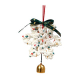 Christmas Yarn Snowflake with Metal Bell Xmas Pendant for Table Centerpieces Style A