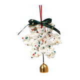 Christmas Yarn Snowflake with Metal Bell Xmas Pendant for Table Centerpieces Style A