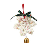 Christmas Yarn Snowflake with Metal Bell Xmas Pendant for Table Centerpieces Style B