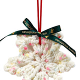 Christmas Yarn Snowflake with Metal Bell Xmas Pendant for Table Centerpieces Style B