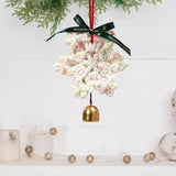 Christmas Yarn Snowflake with Metal Bell Xmas Pendant for Table Centerpieces Style B