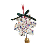 Christmas Yarn Snowflake with Metal Bell Xmas Pendant for Table Centerpieces Style C