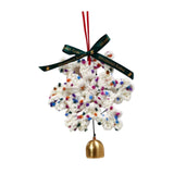 Christmas Yarn Snowflake with Metal Bell Xmas Pendant for Table Centerpieces Style C