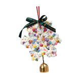 Christmas Yarn Snowflake with Metal Bell Xmas Pendant for Table Centerpieces Style F