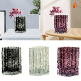 Hydroponic Vase Plant Pot Storage Decorative Vase Bud Vase Glass Flower Vase Gray