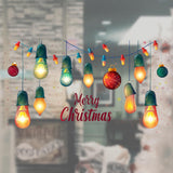 Christmas Light Bulb Wall Sticker DIY Art Mural for Window Bedroom Apartment