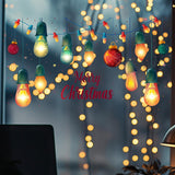 Christmas Light Bulb Wall Sticker DIY Art Mural for Window Bedroom Apartment