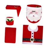 5 Pieces Christmas Toilet Seat Covers Santa Claus Xmas Decorative Tank Cover