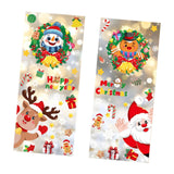 4x Christmas Window Clings Stickers Cute Christmas Decors for Holiday Indoor