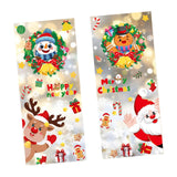 4x Christmas Window Clings Stickers Cute Christmas Decors for Holiday Indoor