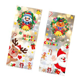 4x Christmas Window Clings Stickers Cute Christmas Decors for Holiday Indoor